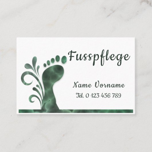 Fusspflege - Podologe Visitekaartje (Voorkant)
