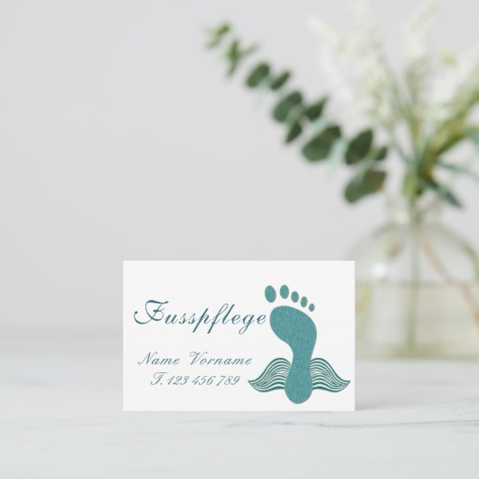 Fusspflege Podologe Visitekaartje (Staand voorkant)