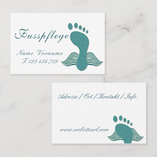 Fusspflege Podologe Visitekaartje (Voorkant / Achterkant)