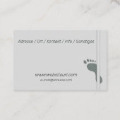 Fusspflege Podologe Visitekaartje (Achterkant)