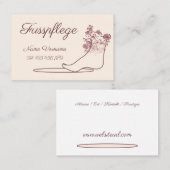 Fusspflege Podologe Visitekaartje (Voorkant / Achterkant)