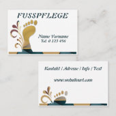 Fusspflege Podologe Visitekaartje (Voorkant / Achterkant)