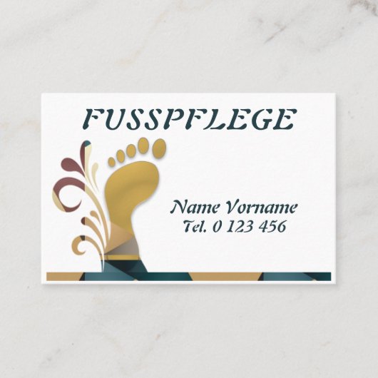 Fusspflege Podologe Visitekaartje (Voorkant)