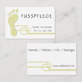 Fusspflege Podologe Visitekaartje (Voorkant / Achterkant)