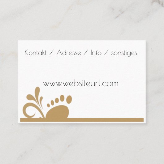 Fußpflege - Podologie Visitekaartje (Achterkant)