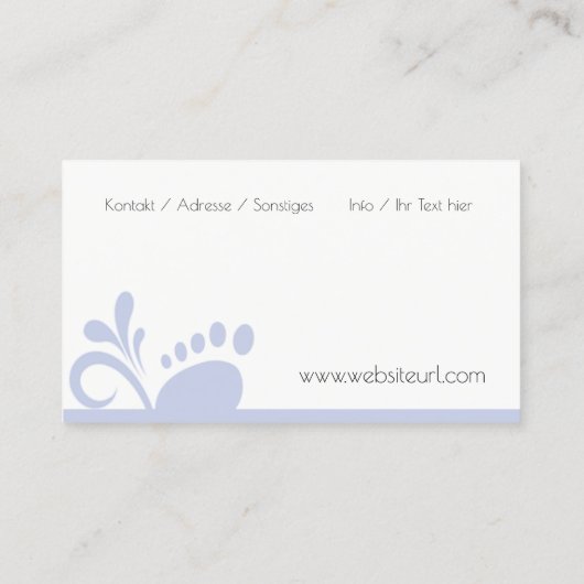 fusspflege visitekaartje (Achterkant)