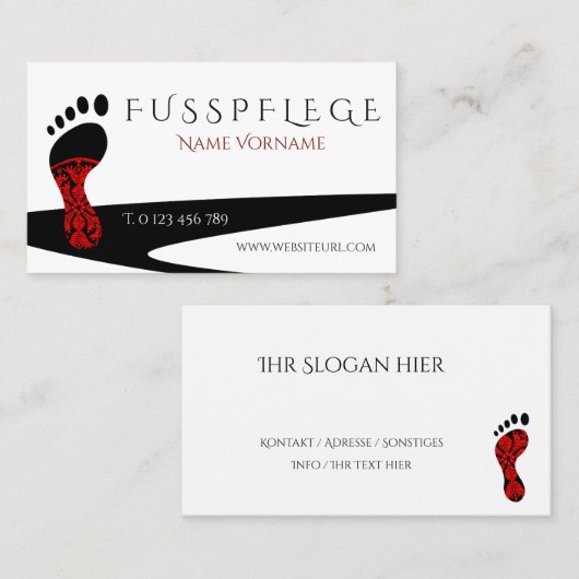 fusspflege visitekaartje (Voorkant / Achterkant)