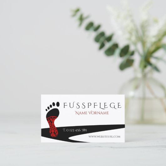 fusspflege visitekaartje (Staand voorkant)