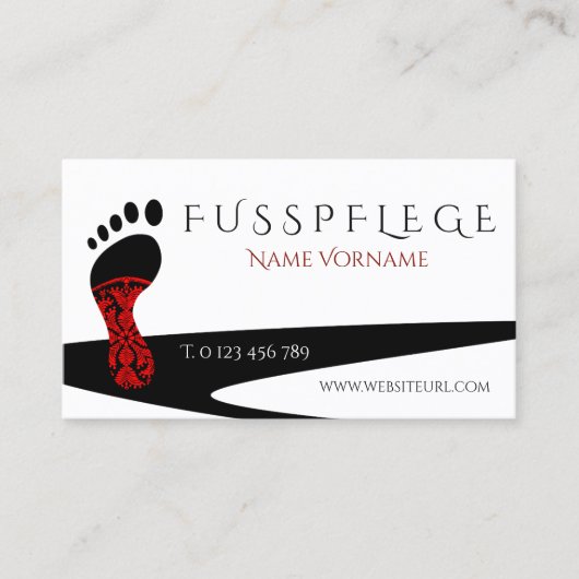 fusspflege visitekaartje (Voorkant)