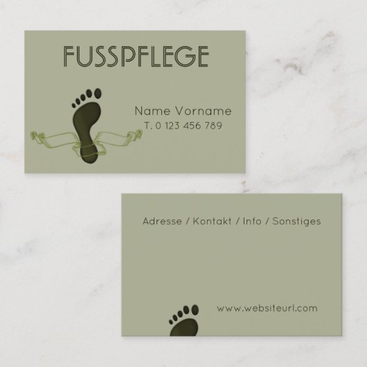 fusspflege visitekaartje (Voorkant / Achterkant)