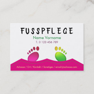 fusspflege visitekaartje