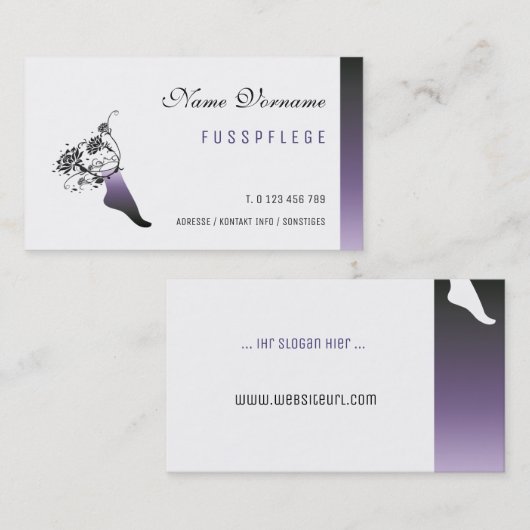 fusspflege visitekaartje (Voorkant / Achterkant)