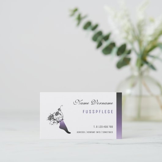 fusspflege visitekaartje (Staand voorkant)