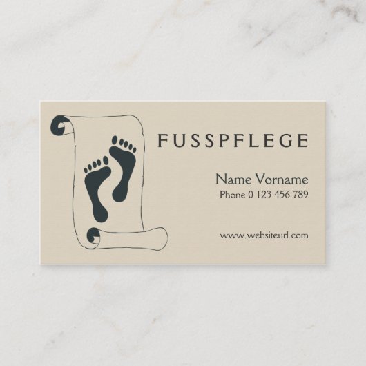 fusspflege visitekaartje (Voorkant)