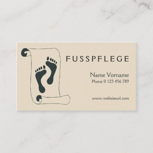 fusspflege visitekaartje (Voorkant)