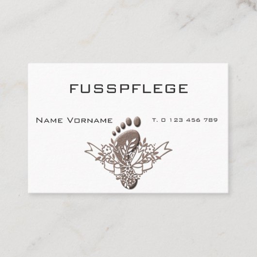 fusspflege visitekaartje (Voorkant)