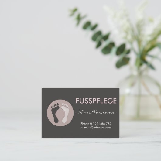 fusspflege visitekaartje (Staand voorkant)
