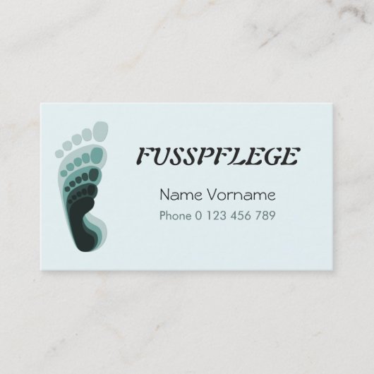 fusspflege visitekaartje (Voorkant)