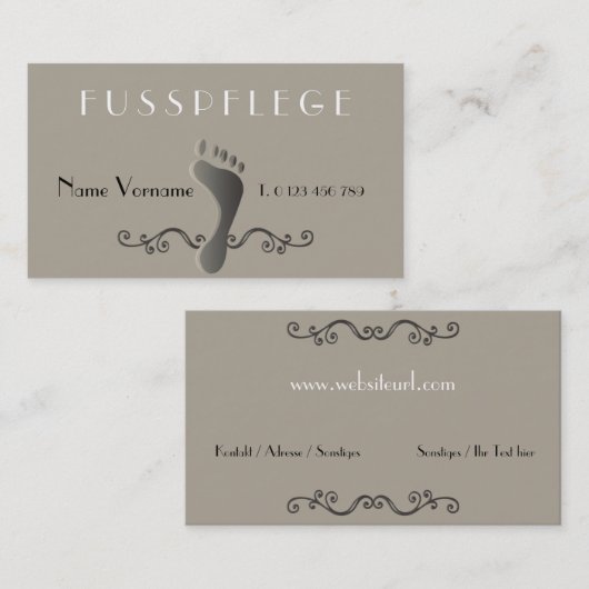 fußpflege visitekaartje (Voorkant / Achterkant)