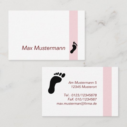 Fußpflege Visitekaartje (Voorkant / Achterkant)