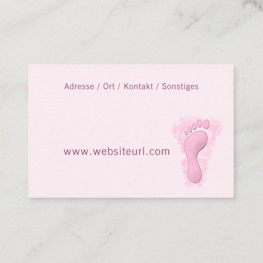 Fusspflege Visitekaartje