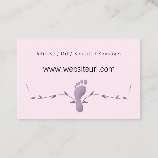 Fusspflege Visitekaartje (Achterkant)