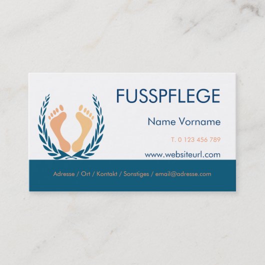 fusspflege visitekaartje (Voorkant)