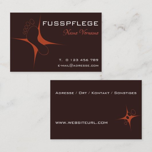 fusspflege visitekaartje (Voorkant / Achterkant)