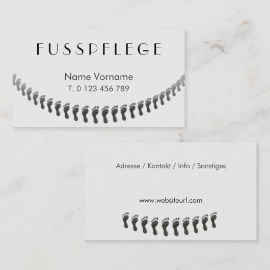 fusspflege visitekaartje (Voorkant / Achterkant)
