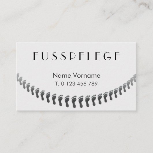 fusspflege visitekaartje (Voorkant)