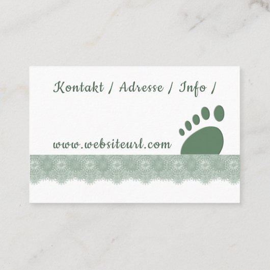 Fusspflege Visitekaartje (Achterkant)
