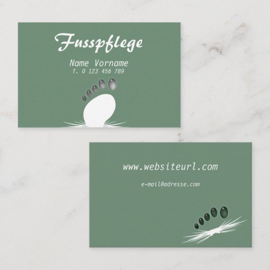 Fusspflege Visitekaartje (Voorkant / Achterkant)