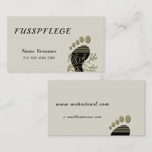 Fusspflege Visitekaartje (Voorkant / Achterkant)