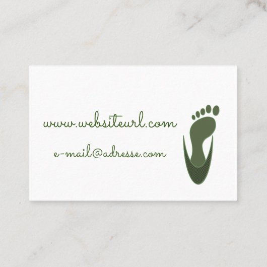 Fusspflege Visitekaartje (Achterkant)