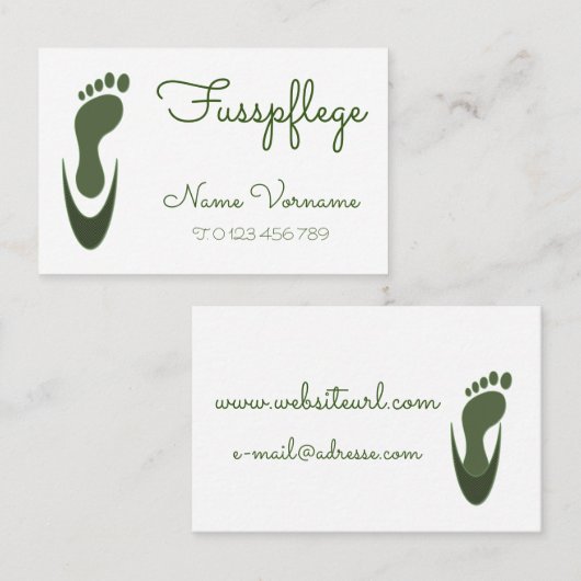 Fusspflege Visitekaartje (Voorkant / Achterkant)