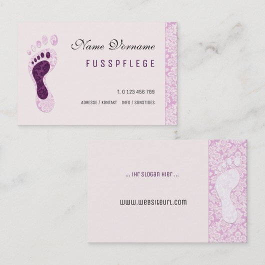 fusspflege visitekaartje (Voorkant / Achterkant)