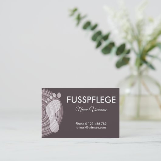 fusspflege visitekaartje (Staand voorkant)