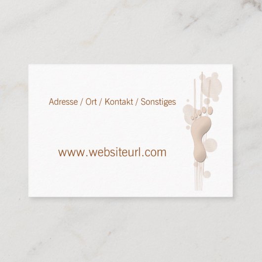 Fusspflege Visitekaartje (Achterkant)