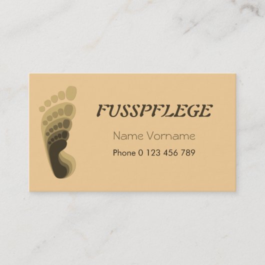 fusspflege visitekaartje (Voorkant)