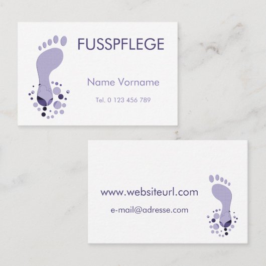 Fusspflege Visitekaartje (Voorkant / Achterkant)