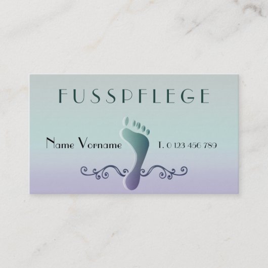 fußpflege visitekaartje (Voorkant)