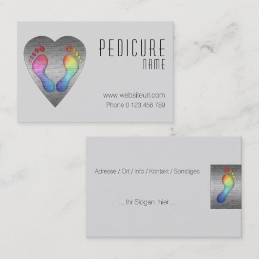 fusspflege visitekaartje (Voorkant / Achterkant)