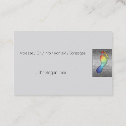 fusspflege visitekaartje (Achterkant)