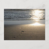 Fußspuren am Sandstrand Briefkaart (Voorkant)