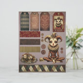 Fussy Cut Elements - Melancholoc Harlequin Briefhoofd (Staand voorkant)