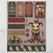 Fussy Cut Elements - Melancholoc Harlequin Briefhoofd (Voorkant)