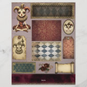 Fussy Cut Elements - Melancholoc Harlequin Briefhoofd (Achterkant)