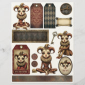 Fussy Cut Elements - Melancholy Harlequin Briefhoofd (Voorkant)