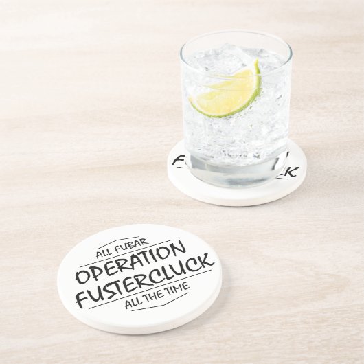 Fustercluck Onderzetter (Zeg dat vijf keer snel!) (Zijkant)