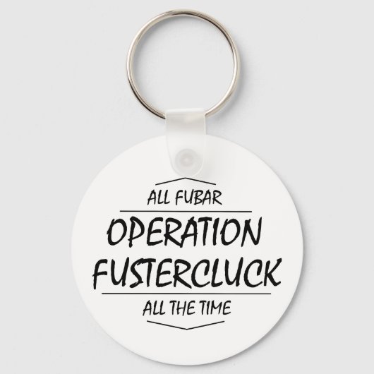 Fustercluck sleutelhanger (rond) (Voorkant)